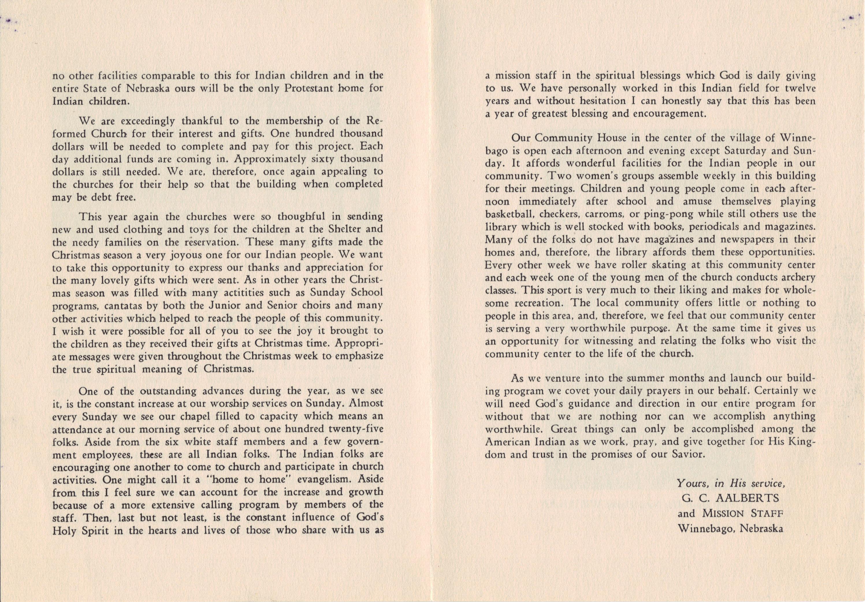 1954: Annual Letter (2)